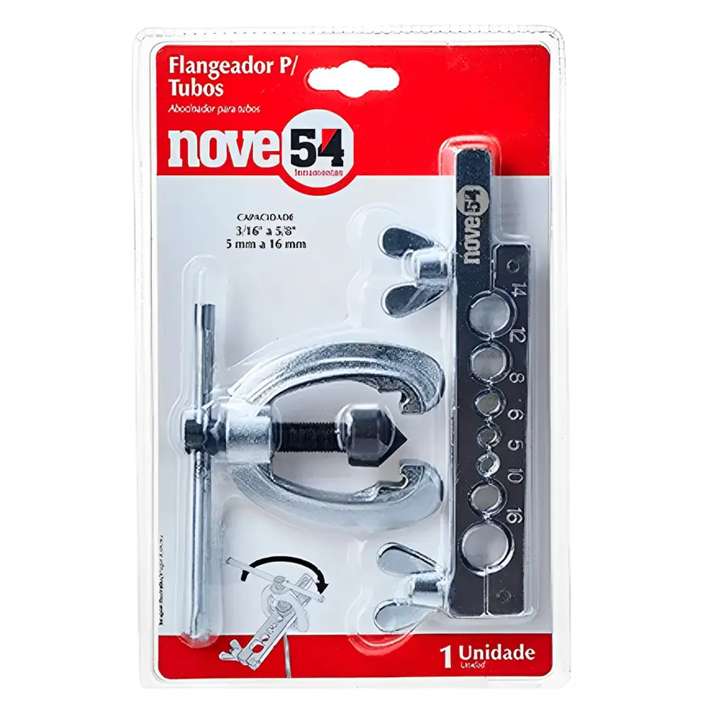 Flangeador para tubos de cobre e aluminio 3/16 a 5/8 pol Nove54 — fotografia 2