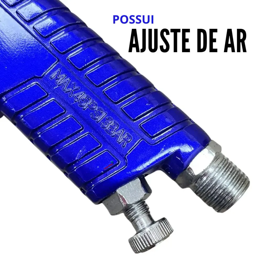 Pistola de pintura gravidade hvlp 2 bicos 1,4 e 1,7 MM EVPPHVLP600-2B Evald — fotografia 9