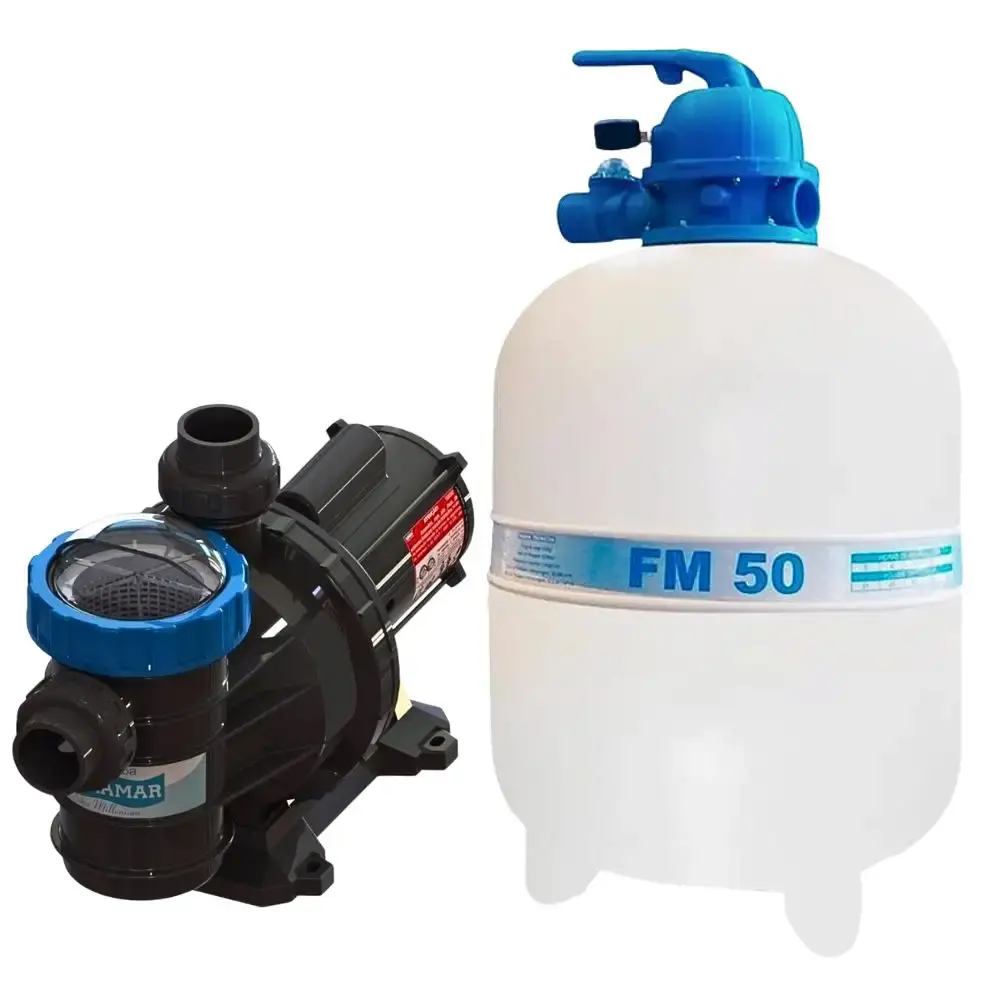 Bomba para piscina 3/4CV mono SL BM-75 com filtro de piscina 3/4CV FM-50 Sodramar