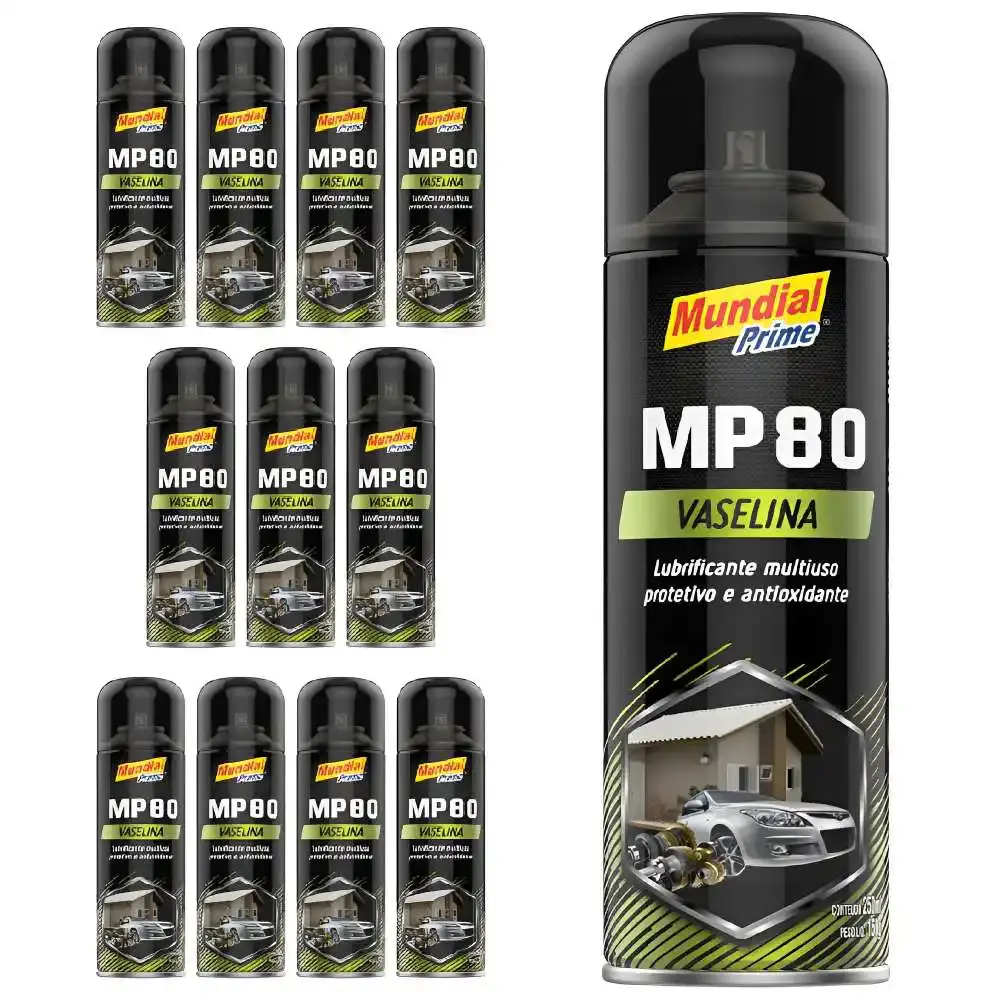 Vaselina Spray MP80 250 ml com 12 Unidades MUNDIAL PRIME — fotografia de referência