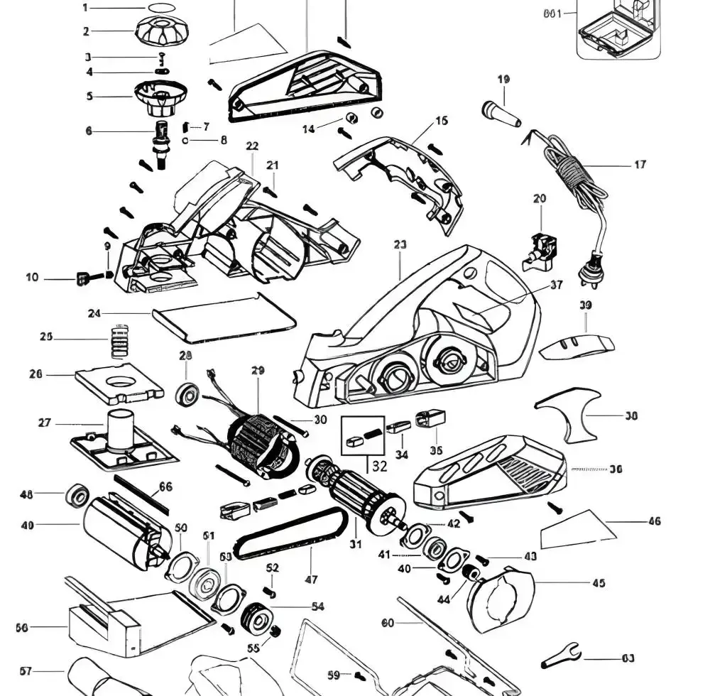Interruptor para plaina 7698 120V black&decker — fotografia de referência
