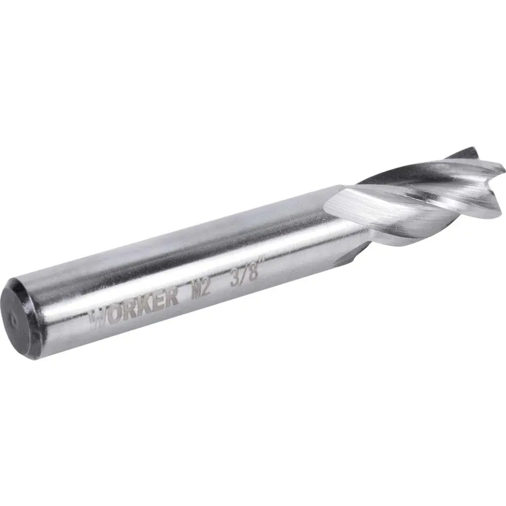 Fresa de topo reto aço rápido 3/8” haste 3/8” Worker — fotografia 4