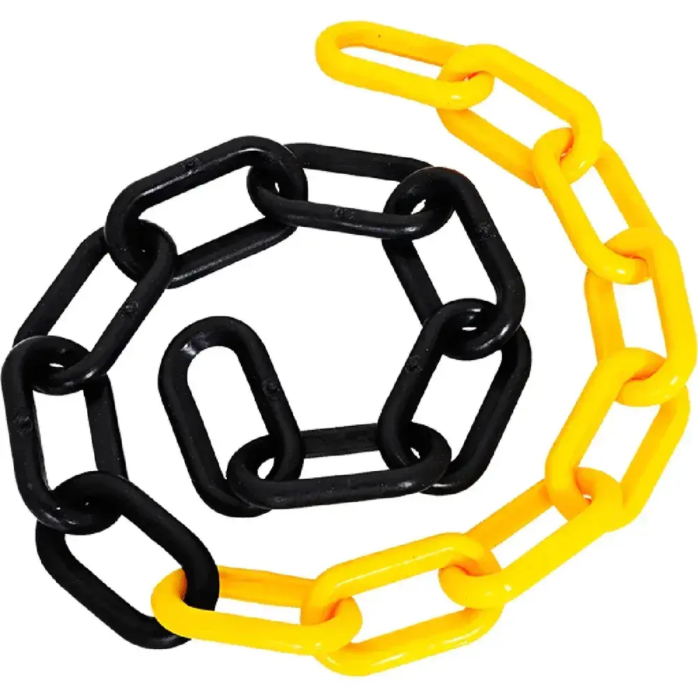 Corrente plástica 9MM amarelo/preto 10M Plastcor — fotografia 4