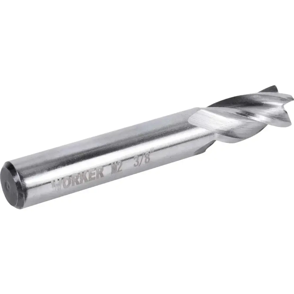 Fresa de topo reto aço rápido 3/8” haste 3/8” Worker — fotografia 10