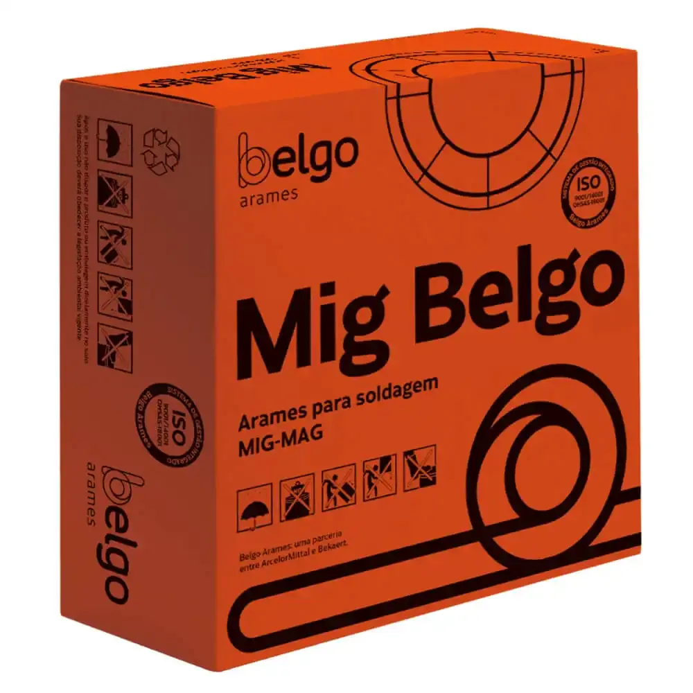 Arame para solda mig 1.0 MM capa-capa 18KG Belgo — fotografia 2