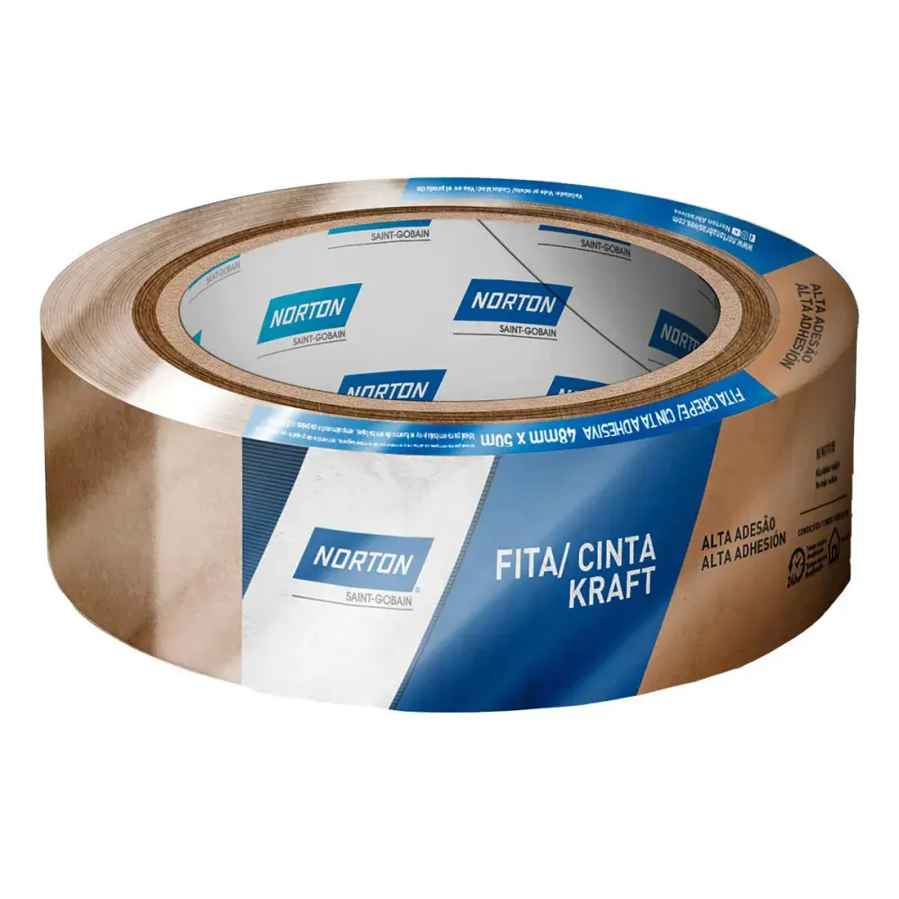 Fita crepe kraft para embalagem 48MM 50M Norton — fotografia de referência