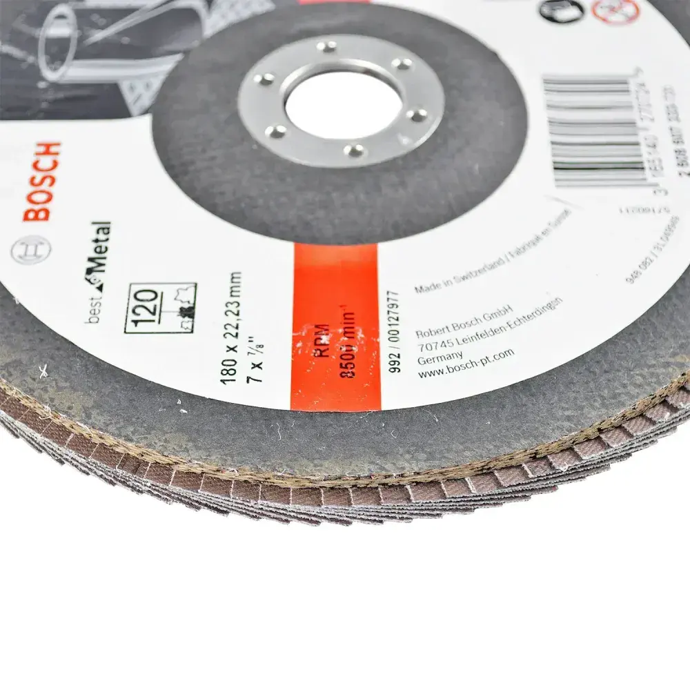 Disco flap 180X22MM G120 best for metal Bosch — fotografia 5