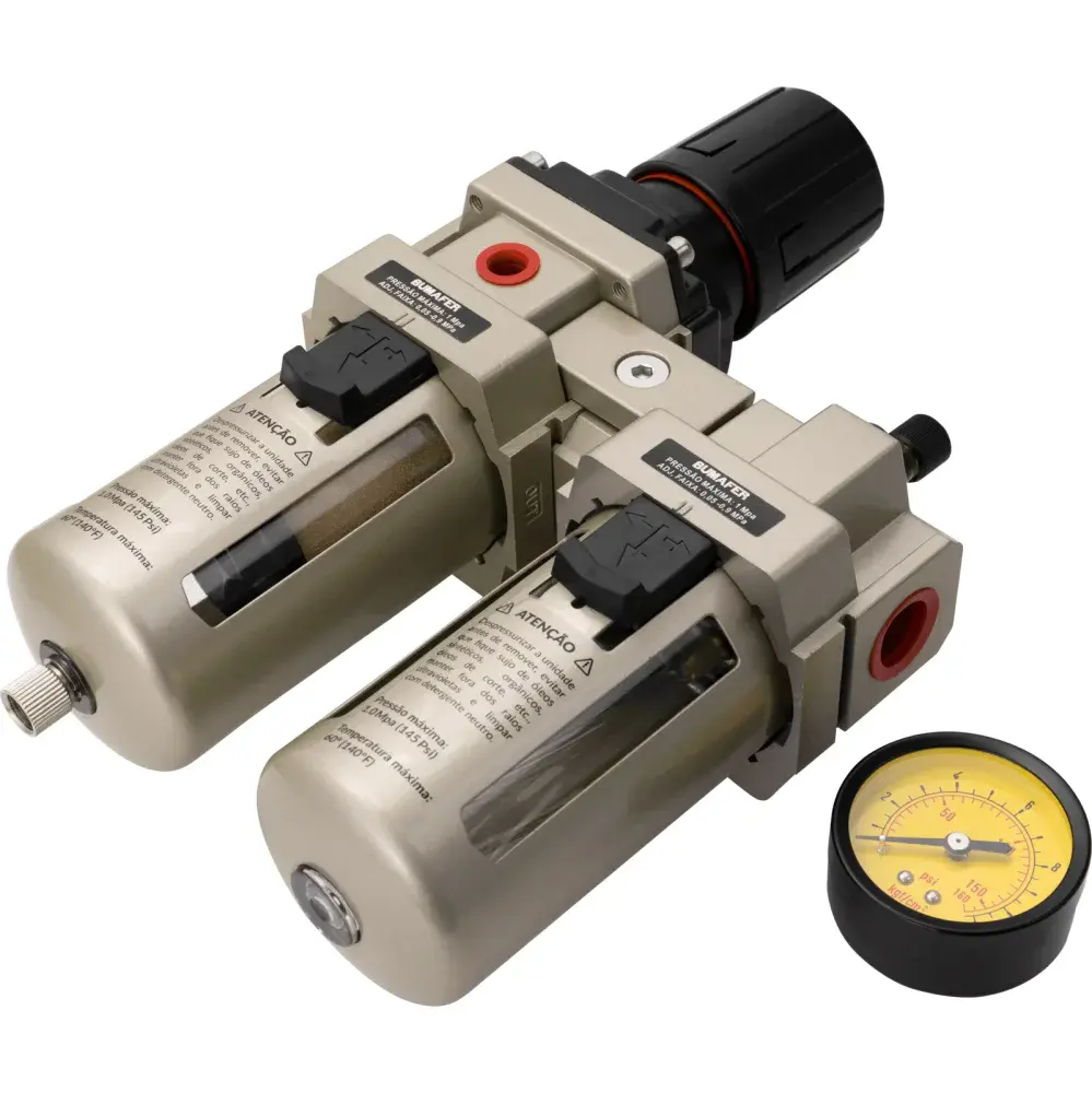 Regulador e lubrificador de ar 145 lbf/pol 1/2 Bumafer — fotografia 8