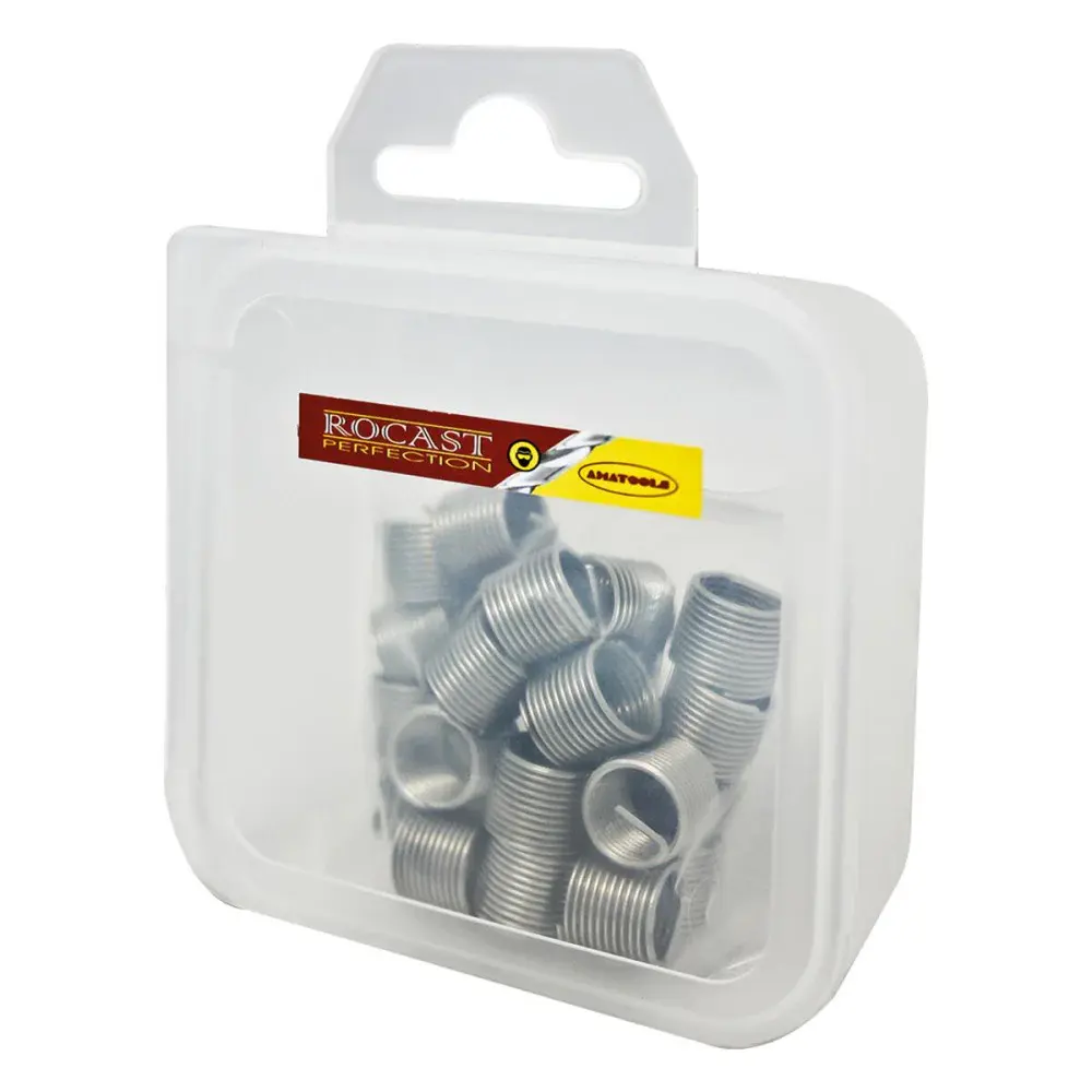 Inserto postiço longo aço inox unc 1/4 25 peç Rocast — fotografia de referência